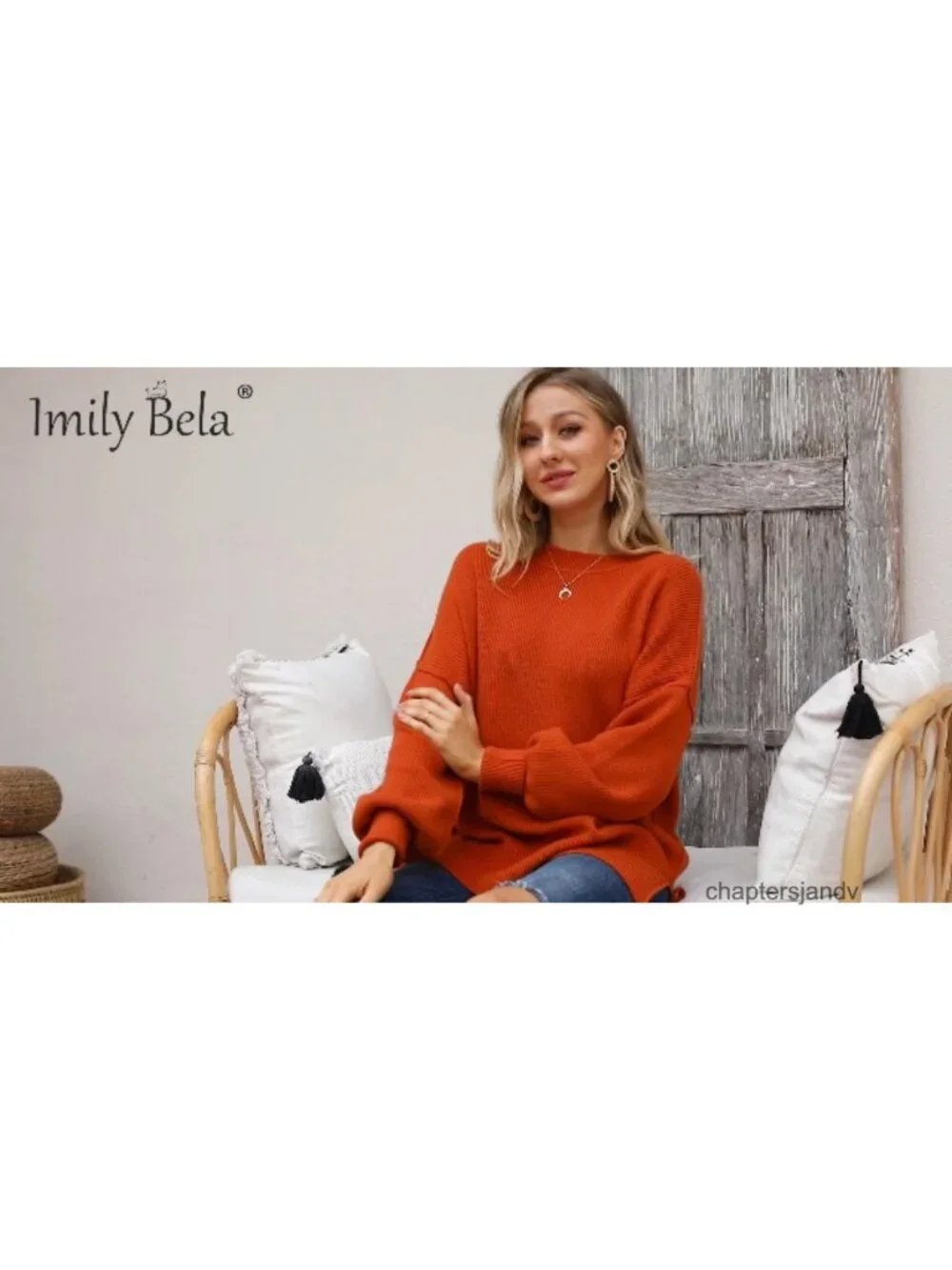 Oversized Tunic Sweater Loose Fit Rib Texture Crewneck Pullover